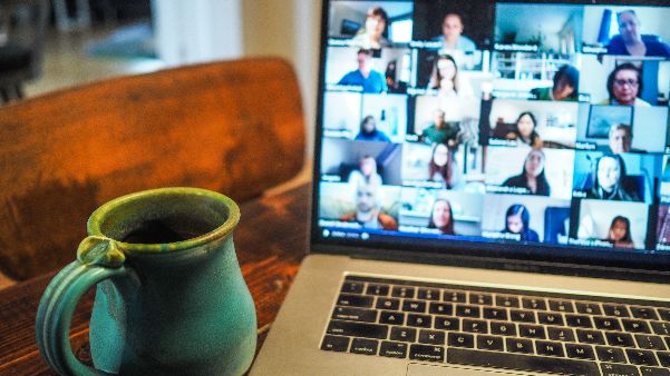 Coffee with a laptop